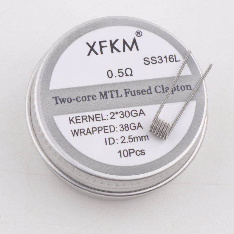 Clapton Wire Pre Built - NEW XFKM 10PCS/box NI80/A1/SS316L MTL Clapton