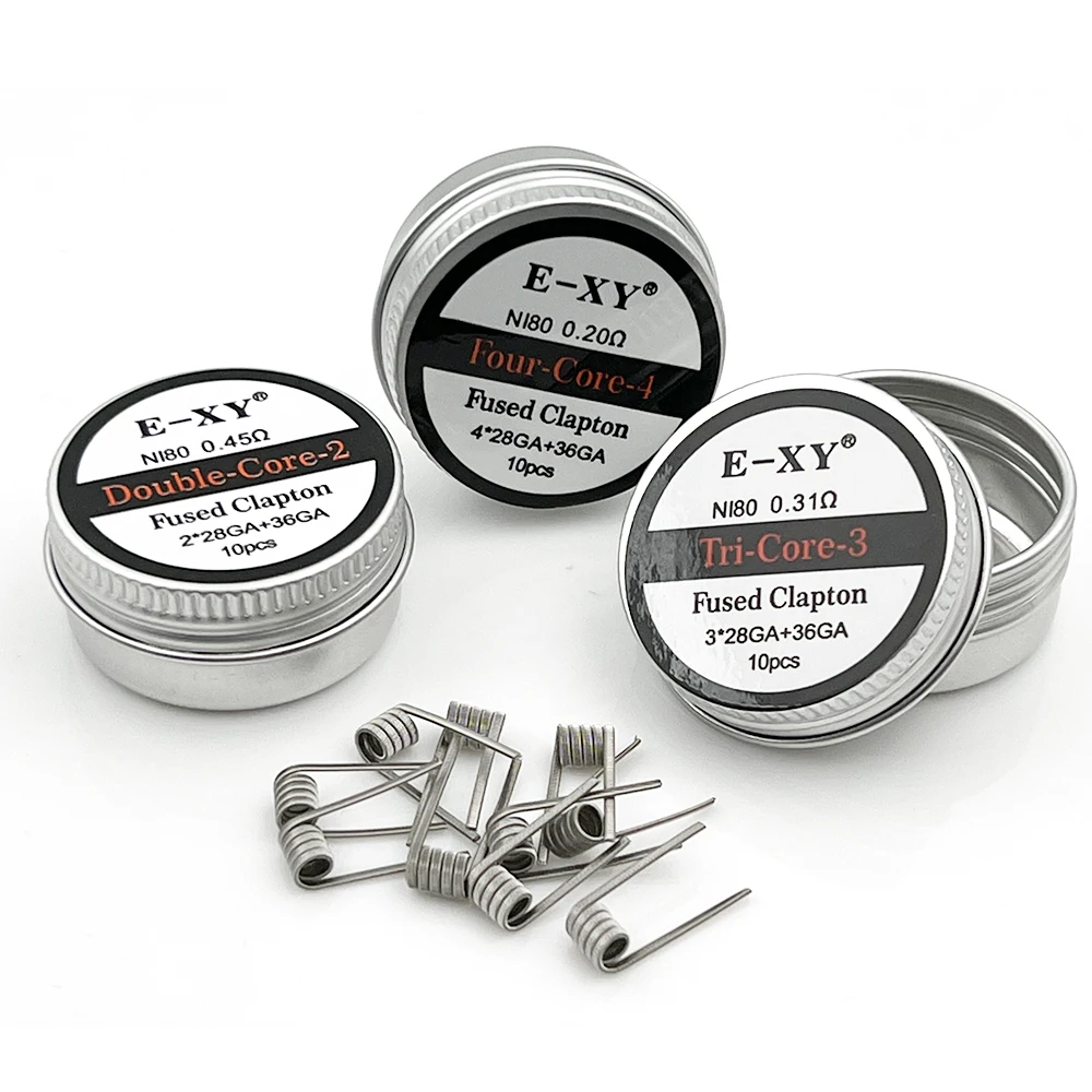 Coil Building Kit - 10pcs/box Ni80 Prebuilt Coil Fused Clapton