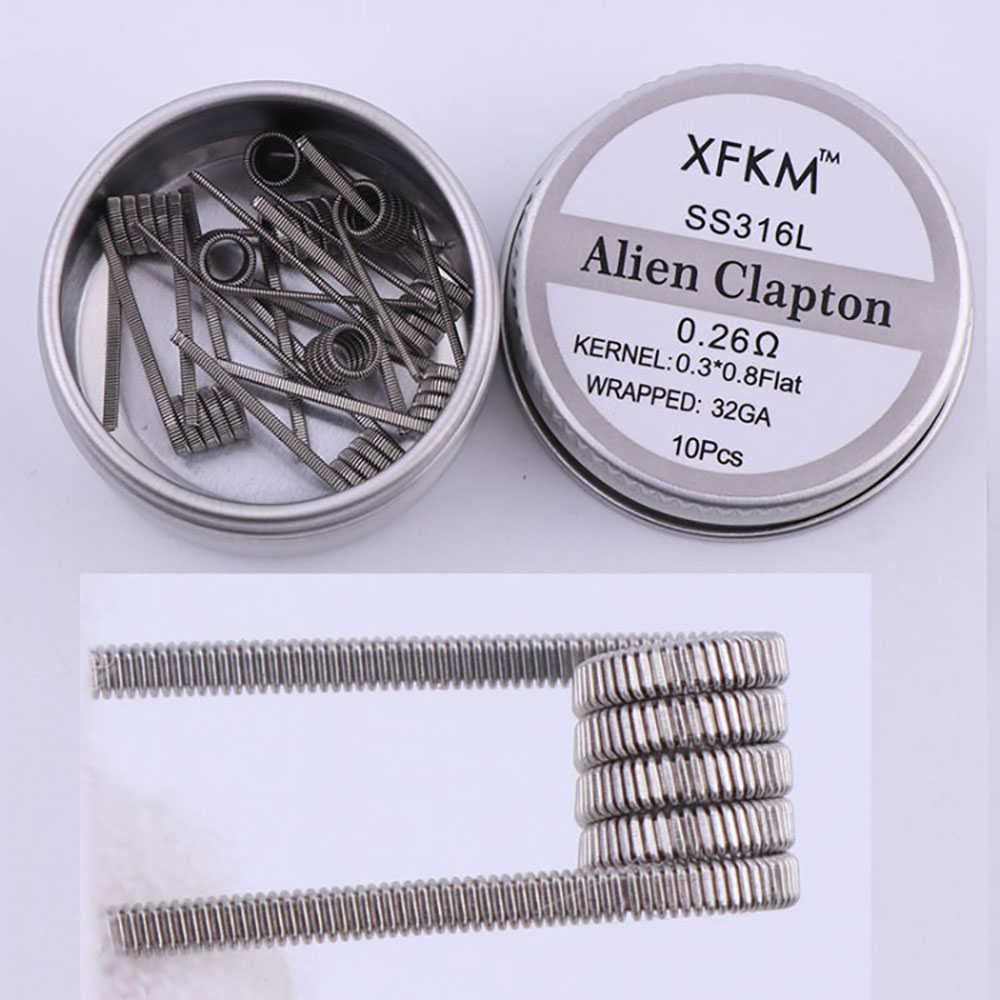 SS316L 10Pcs/Box Prebuilt Coil - огляд і ціна Clapton Wire Pre Built