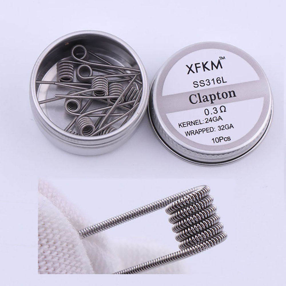 SS316L 10Pcs/Box Prebuilt Coil - огляд і ціна Clapton Wire Pre Built