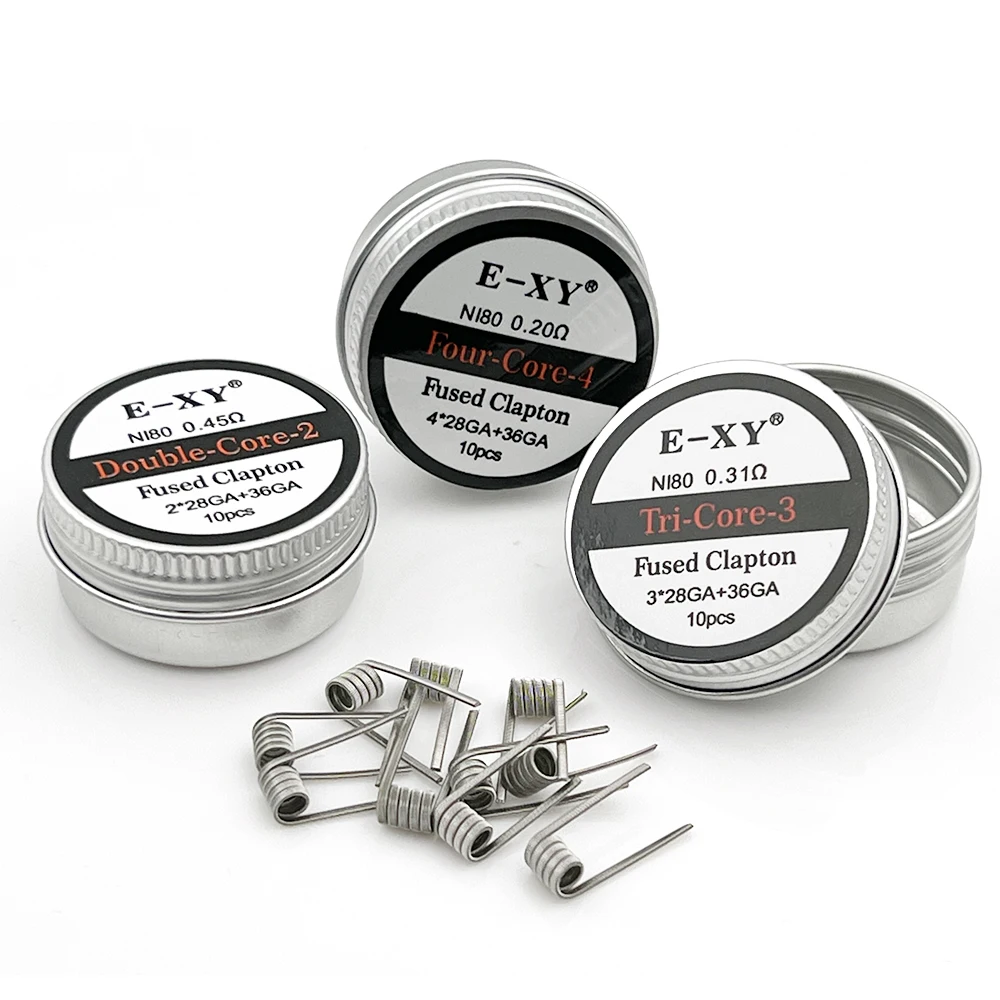 10pcs/box Ni80 Prebuilt Coil 2 - огляд і ціна Clapton Wire Pre Built