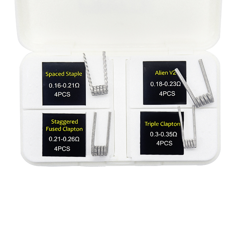 16pcs NI80 Fused Clapton Prebu - огляд і ціна Clapton Wire Pre Built